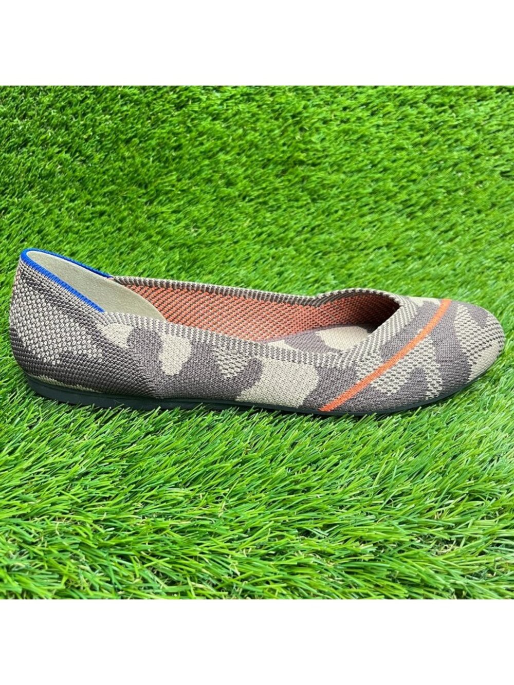 Rothy's The Flat Womens Size 10 Taupe Camo Casual Classic Slip On Ballet Flats
